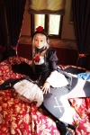 bed cosplay dress hairband kohinata_rei lace petticoat roses rozen_maiden silver_hair suigintou rating:Safe score:0 user:nil!