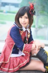 akb48 blouse boots cosplay endou_sora hairbow jacket kneehighs maeda_atsuko_(cosplay) pleated_skirt skirt vest rating:Safe score:1 user:nil!