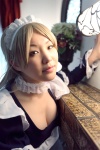 apron asazumi_yuumi blonde_hair choker cleavage cosplay dress hairband holly maid maid_uniform wataridori_ni_yadorigi_wo rating:Safe score:0 user:nil!