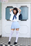 bookbag nishihama_fuuka pleated_skirt sailor_uniform school_uniform skirt thighhighs zettai_ryouiki rating:Safe score:2 user:nil!