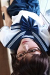 cosplay glasses necoco necosmo3 original pleated_skirt sailor_uniform school_uniform skirt rating:Safe score:0 user:nil!