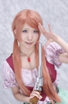 blouse cosplay croptop gun mawaru_penguindrum miniskirt red_hair skirt takakura_himari tsun twintails rating:Safe score:0 user:nil!