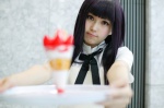 apron blouse bowtie cosplay ice_cream nina_(ii) serving_tray waitress waitress_uniform working!! yamada_aoi rating:Safe score:0 user:pixymisa