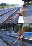 blouse darn_tarn hoshino_aki miniskirt skirt train_station twin_braids uniform rating:Safe score:0 user:nil!