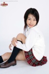 blouse costume kneehighs miniskirt nishida_mai plaid pleated_skirt school_uniform skirt sweater_vest rating:Safe score:0 user:nil!