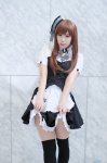 apron black_legwear blouse cosplay hat maid maid_uniform miniskirt original skirt thighhighs vest yukimi_kanon zettai_ryouiki rating:Safe score:2 user:nil!