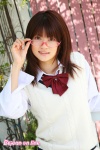 blouse costume glasses inoue_risa school_uniform sweater_vest rating:Safe score:1 user:nil!