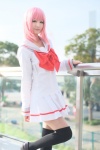 berry_berry cosplay dress makise_anji pink_hair sailor_uniform school_uniform thighhighs yukinohara_sasahime zettai_ryouiki rating:Safe score:1 user:nil!