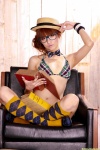 bikini bowtie dgc_0956 glasses kneesocks maomi_yuki straw_hat swimsuit rating:Safe score:2 user:pixymisa