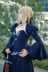 blonde_hair choker corset cosplay fate/series fate/stay_night nano saber_alter skirt sword rating:Safe score:0 user:nil!