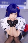 black_legwear blue_hair cosplay dress fingerless_gloves gloves hairbow idolmaster kisaragi_chihaya thighhighs yuzuki_aya_(ii) zettai_ryouiki rating:Safe score:0 user:nil!