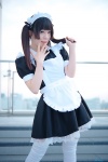 apron cosplay dress hairband heterochromia maid maid_uniform original ririka thighhighs twintails zettai_ryouiki rating:Safe score:1 user:pixymisa