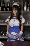 apron bar chocoball costume glasses hairband handcuffs maid maid_uniform skirt thighhighs rating:Safe score:0 user:bored_man