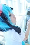 aqua_hair blouse cosplay hair_ribbons hatsune_miku irori twintails vocaloid world_is_mine_(vocaloid) rating:Safe score:1 user:nil!