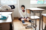blouse kneesocks misaki_nao pleated_skirt school_uniform skirt sweater_vest rating:Safe score:0 user:nil!