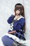 blue_legwear boots cosplay dress hairbow kokonoe_yaezou kurosu_aroma pantyhose pripara rating:Safe score:0 user:nil!