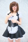 apron corset cosplay dress glasses hairband hoshino_kana maid maid_uniform original thighhighs zettai_ryouiki rating:Safe score:0 user:nil!