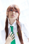 akitsu_honoka blouse cosplay glasses hairband makinami_mari_illustrious neon_genesis_evangelion rebuild_of_evangelion school_uniform tie rating:Safe score:0 user:pixymisa