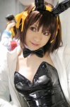 animal_ears bodysuit bunny_ears bunny_girl coat cosplay hairband hair_ribbons pvc suzumiya_haruhi suzumiya_haruhi_no_yuuutsu tsukimiya_usagi rating:Safe score:0 user:nil!