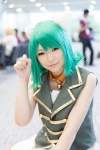 animal_ears bell choker cosplay dress green_hair gumi petticoat shiwa_makoto vest vocaloid rating:Safe score:0 user:pixymisa