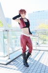 armband boots choker cosplay croptop elbow_gloves fingerless_gloves gloves iseya_sei meiko red_hair trousers vest vocaloid rating:Safe score:0 user:pixymisa
