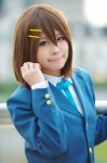 blazer blouse cosplay hair_clips hirasawa_yui k-on! school_uniform tomura rating:Safe score:0 user:nil!