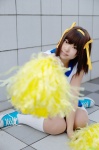cheerleader_uniform cosplay hairband hair_ribbons kneesocks natsume_megumi pantyhose pleated_skirt pom_poms skirt suzumiya_haruhi suzumiya_haruhi_no_yuuutsu tank_top rating:Safe score:0 user:nil!