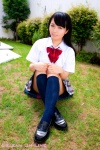 blouse bookbag kneesocks kurokawa_yui pleated_skirt school_uniform skirt rating:Safe score:0 user:nil!