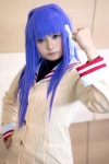 blue_hair clannad cosplay fujibayashi_kyou hair_ribbon kai_(ii) sailor_uniform school_uniform turtleneck rating:Safe score:0 user:nil!