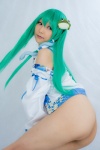 ass blouse bottomless cosplay detached_sleeves green_hair kochiya_sanae lenfried open_clothes touhou rating:Questionable score:1 user:nil!