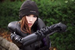 bodysuit cosplay gloves gun headset jessica_sherawat resident_evil takamura_aoi tuque vest rating:Safe score:0 user:nil!