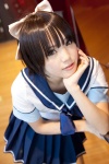 cosplay hairbow kipi love_plus pleated_skirt sailor_uniform school_uniform skirt takane_manaka rating:Safe score:0 user:pixymisa