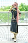 armband boots cosplay default_costume detached_sleeves headset kazuha megurine_luka pantyhose pink_hair skirt thighhighs vocaloid rating:Safe score:0 user:nil!