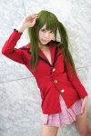 blazer cosplay green_hair ikkitousen kagami_sou pleated_skirt ryofu_housen school_uniform skirt twintails rating:Safe score:0 user:nil!
