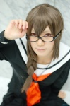 braid cosplay durarara!! glasses kanna_(ii) orihara_kururi pleated_skirt sailor_uniform school_uniform skirt rating:Safe score:0 user:nil!