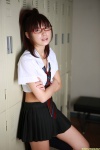 blouse costume croptop dgc_0678 glasses kneesocks mirror nakamura_miu pleated_skirt school_uniform skirt tie rating:Safe score:3 user:nil!