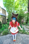 apron aqua_hair bear_hat colorful_pop_star!! cosplay dress haruka hatsune_miku hood thighhighs twintails white_legwear rating:Safe score:0 user:nil!