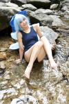 blue_hair cirno cosplay hairbow lenfried one-piece_swimsuit school_swimsuit swimsuit touhou wet wings rating:Safe score:1 user:nil!
