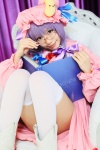 amatsuka_miyu boots cosplay glasses hat one-piece_swimsuit patchouli_knowledge purple_hair robe swimsuit thighhighs touhou rating:Safe score:1 user:nil!