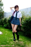 blouse bookbag kamata_hiroko kneesocks pleated_skirt school_uniform skirt tie rating:Safe score:0 user:nil!