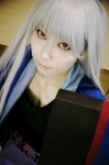 cosplay hairbow houtou_singi kikyou pop'n_music red_eyes robe silver_hair tank_top rating:Safe score:0 user:nil!