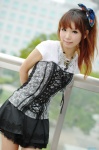 blouse corset cosplay hairbow himemiya_mahore miniskirt original skirt rating:Safe score:6 user:nil!