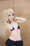 bikini blonde_hair cosplay kichijou panties ringo side_ponytail skirt swimsuit zone-00 rating:Safe score:0 user:pixymisa