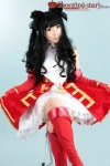 boots cosplay detached_sleeves dress fate/series fate/stay_night fingerless_gloves gloves hair_ribbons red_devil saku tohsaka_rin twintails rating:Safe score:0 user:nil!