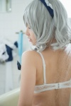 bathroom bathtub birth_(ii) bra cosplay hairband izayoi_sakuya na-san silver_hair touhou twin_braids wet rating:Safe score:0 user:nil!