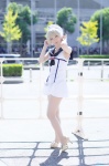 blonde_hair cosplay kantai_collection maropapi pantyhose sailor_dress sailor_hat sheer_legwear tagme_character rating:Safe score:4 user:nil!