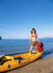 bikini_top canoe cleavage komatsu_ayaka life_vest shorts swimsuit twintails ys_web_146 rating:Safe score:0 user:nil!