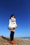 blouse coat miku_(iv) pleated_skirt skirt thighhighs zettai_ryouiki rating:Safe score:0 user:pixymisa
