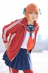 cosplay gintama gym_uniform kagura kira orange_hair pleated_skirt sailor_uniform school_uniform skirt track_suit rating:Safe score:0 user:nil!