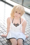 benio blonde_hair cosplay dress necklace sasa side_ponytail yellow_eyes zone-00 rating:Safe score:3 user:pixymisa